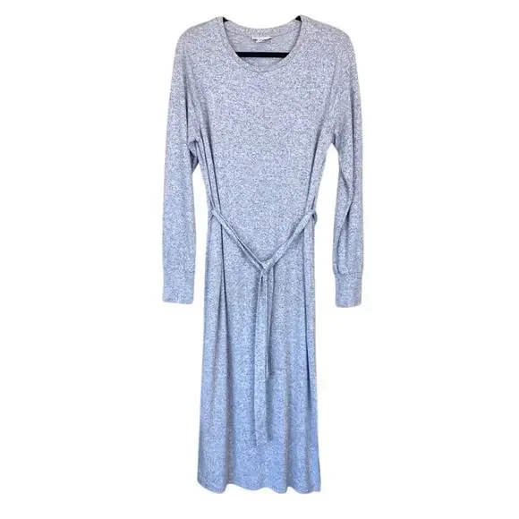 NWOT Topshop Long Sleeve Knit Midi Dress in Heather Gray - Picture 9 of 14